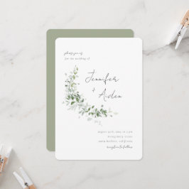 Greenery Vines Invitation Kaart