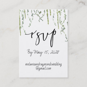 Greenery Vines Online RSVP & Details Mighty Busine Visitekaartje