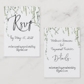 Greenery Vines Online RSVP & Details Mighty Visitekaartje (Voorkant / Achterkant)