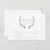 Greenery Vines Waterverf | Rustieke RSVP (Voorkant / Achterkant)