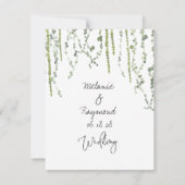 Greenery Vines Wedding Save the Date Kaart (Achterkant)