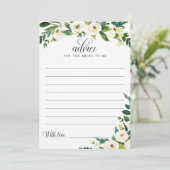 Greenery Vrijgezellenfeest Advies Kaart voor Bride (Staand voorkant)