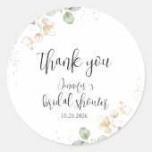 Greenery Vrijgezellenfeest Classic Round Sticker (Voorkant)