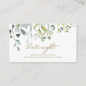 Greenery Vrijgezellenfeest Date Night Jar Cards Informatiekaartje (Voorkant)