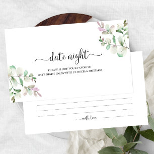 Greenery Vrijgezellenfeest Date Night Jar Cards Informatiekaartje