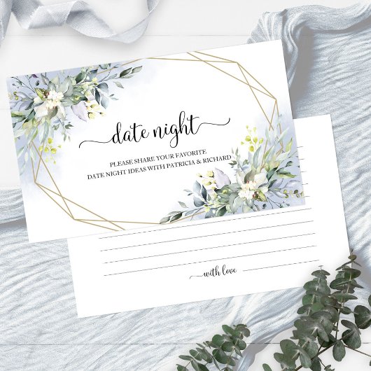 Greenery Vrijgezellenfeest Date Night Jar Cards Informatiekaartje