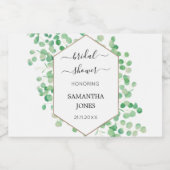 Greenery Vrijgezellenfeest Elegant Mini Sparkling Wijnetiket (Enkel label)