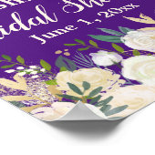 Greenery Vrijgezellenfeest Foto Booth Prop Paars Poster (Hoek)