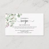 Greenery Vrijgezellenfeest Recept Aanvraag Informatiekaartje (Voorkant)