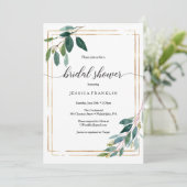 Greenery Vrijgezellenfeest Uitnodigen Programma (Staand voorkant)