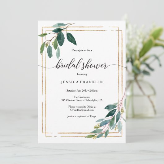 Greenery Vrijgezellenfeest Uitnodigen Programma (Staand voorkant)