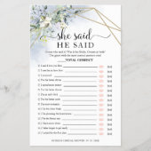 Greenery Vrijgezellenfeest zei dat ze Game Flyer z (Voorkant)