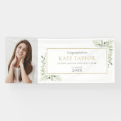 Greenery Waterverf Afstuderen Fotocongressen Spandoek (Horizontaal)