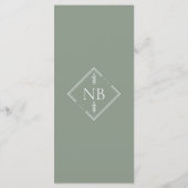 Greenery Waterverf Eucalyptus Gold Wedding Dinner Menu (Achterkant)