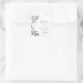 Greenery Waterverf Eucalyptus Wedding Square Stic Vierkante Sticker (Tas)