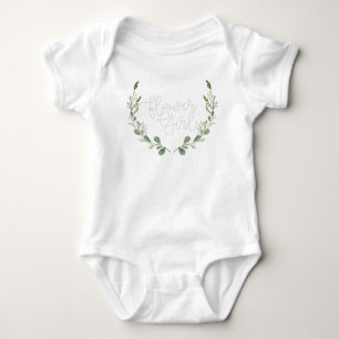 Greenery Waterverf krans BLOEMENMEISJE Romper