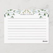 Greenery Waterverf, Leaf Wedding Recipe Card Briefkaart (Achterkant)