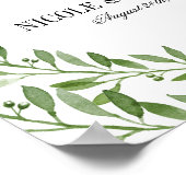 Greenery Waterverf Leaf Wreath Wedding Welcome Poster (Hoek)