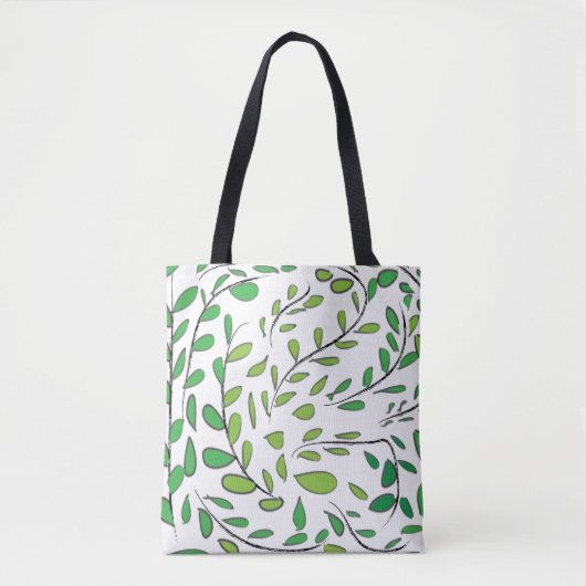 Greenery Waterverf Tropical Leaves Pattern Draagtas (Voorkant)