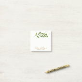 Greenery Waterverf verlaat bruiloft Post-it Notes (Op bureau)