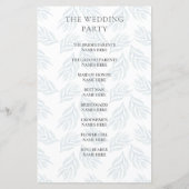 Greenery Waterverf Wedding Ceremony Program (Achterkant)