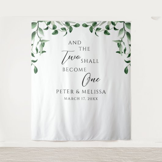 Greenery Wedding Backdrop Wandkleed (Voorkant)