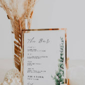 Greenery Wedding Bar Menu Sign Sjabloon Poster