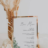 Greenery Wedding Bar Menu Sign Sjabloon Poster