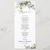 Greenery Wedding Ceremony Menu (Voorkant)