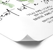 Greenery Wedding Ceremony Pick a Seat Not Side Poster (Hoek)