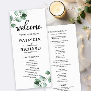 Greenery Wedding Ceremony Programma
