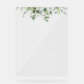 Greenery Wedding Ceremony Programma Acryl Bord (Voorkant)