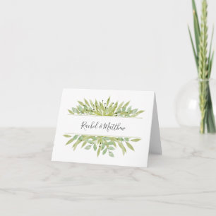 Greenery Wedding Folded Bedankkaart