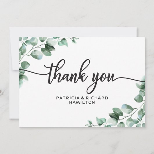 Greenery Wedding Hartelijk dank Kaart (Voorkant)