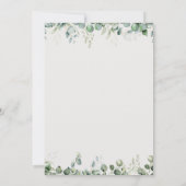 Greenery Wedding Invitation Botanical Minimalist Kaart (Achterkant)