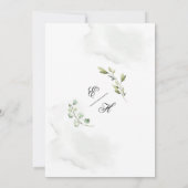 Greenery Wedding Invitation, Eucalyptus Wedding Kaart (Achterkant)