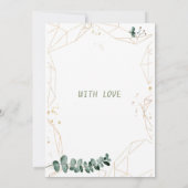 Greenery Wedding Invitation Kaart (Achterkant)