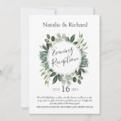 Greenery Wedding Invite, Evening Reception Kaart (Voorkant)