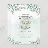 Greenery Wedding Invitting Website RSVP QR CODE (Voorkant / Achterkant)