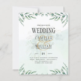 Greenery Wedding Invitting Website RSVP QR CODE