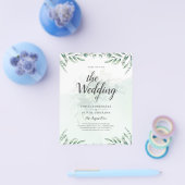Greenery Wedding Invitting Website RSVP QR CODE Flyer (Enkel)