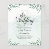 Greenery Wedding Invitting Website RSVP QR CODE Flyer (Voorkant)