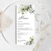 Greenery Wedding Menu