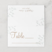 Greenery Wedding Place Card (Buitenkant ongevouwen)