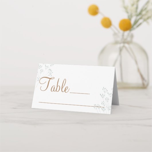 Greenery Wedding Place Card (Voorkant)