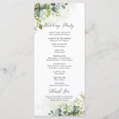 Greenery Wedding Program Programma (Achterkant)