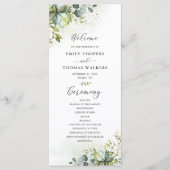 Greenery Wedding Program Programma (Voorkant)