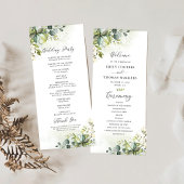 Greenery Wedding Program Programma