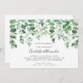 Greenery Wedding Reception slechts Kaart (Voorkant / Achterkant)