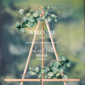 Greenery Wedding Rehearsal Dinner Welcome Sign Acryl Bord (Neutraal)